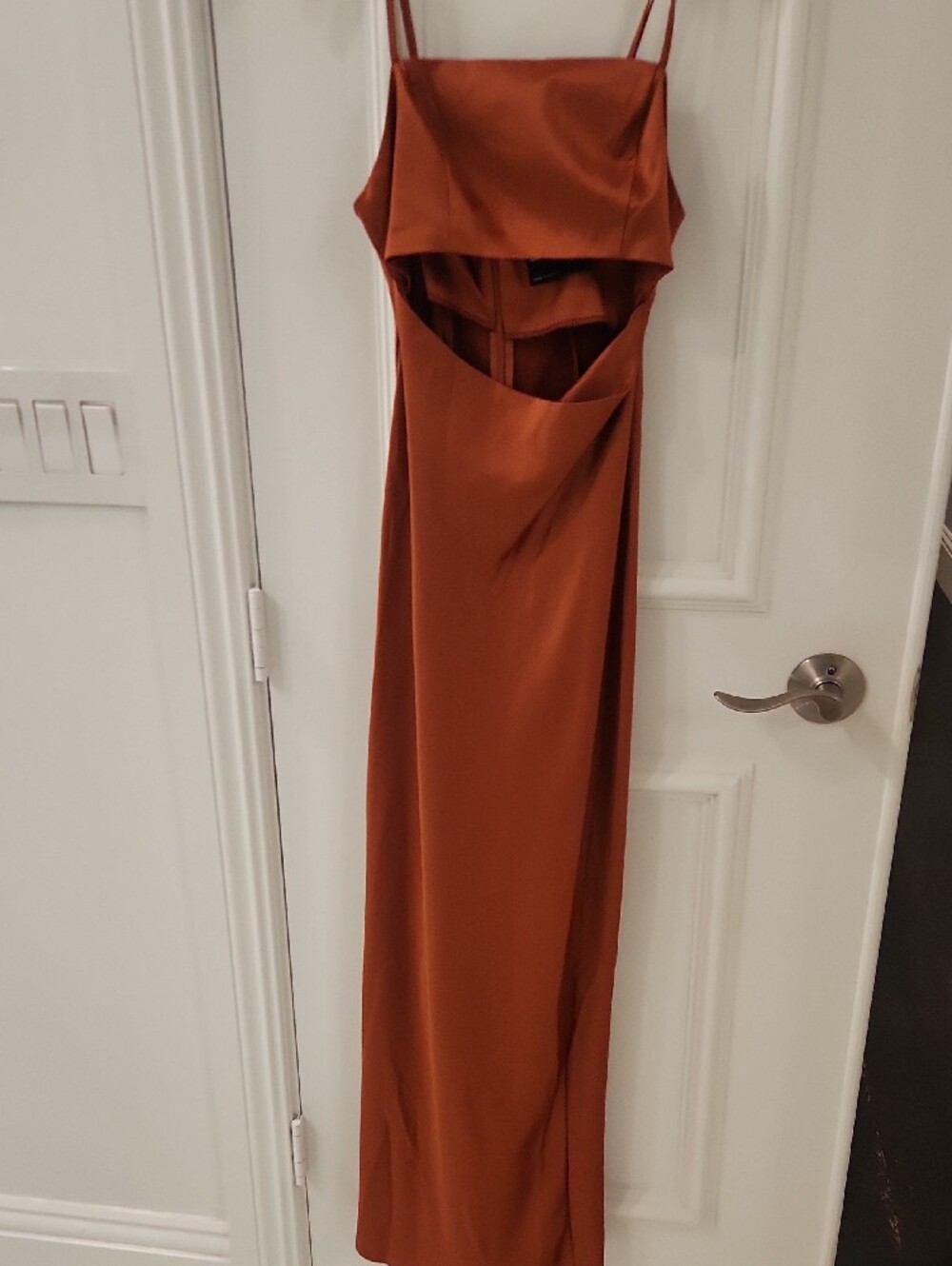 ASOS Rust-Orange Backless Spaghetti-Strap Gown - Picture 4 of 4